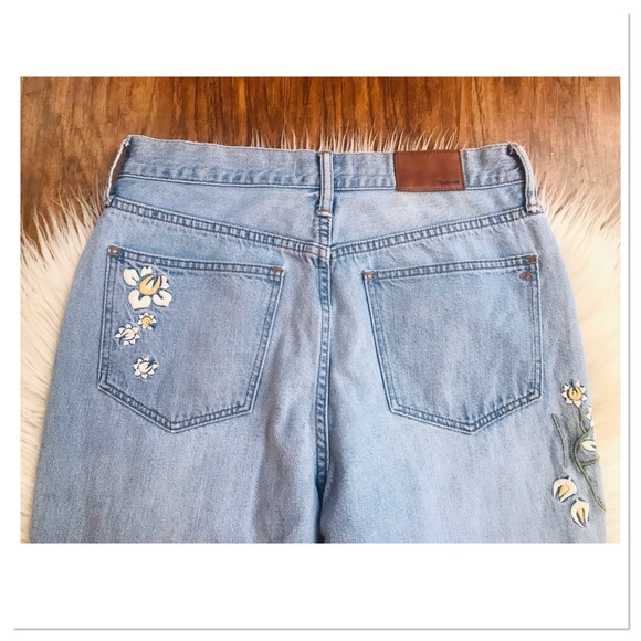 Madewell The Perfect Vintage Jeans Embroidered Light Wash Hi Rise Size 28 - Picture 10 of 16